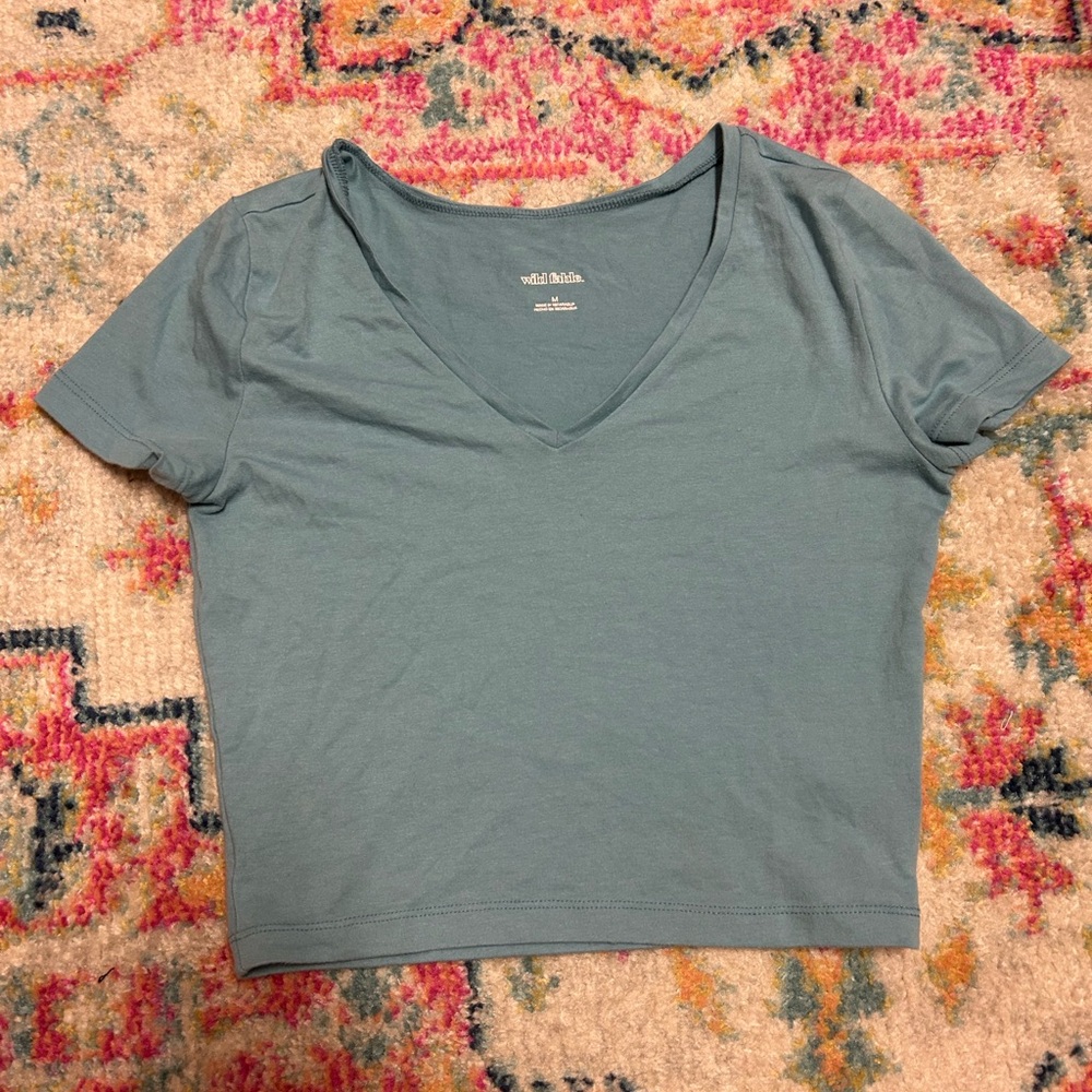 Blue crop top